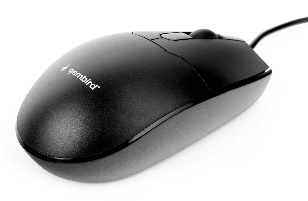 Мышь проводная Gembird MOP-425 черный, 1000 dpi, USB, кнопки - 3