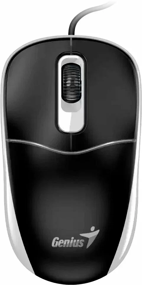 Мышь проводная Genius DX-111 черно-серый, 1200 dpi, USB, кнопки - 3