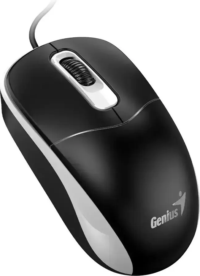 Мышь проводная Genius DX-111 черно-серый, 1200 dpi, USB, кнопки - 3