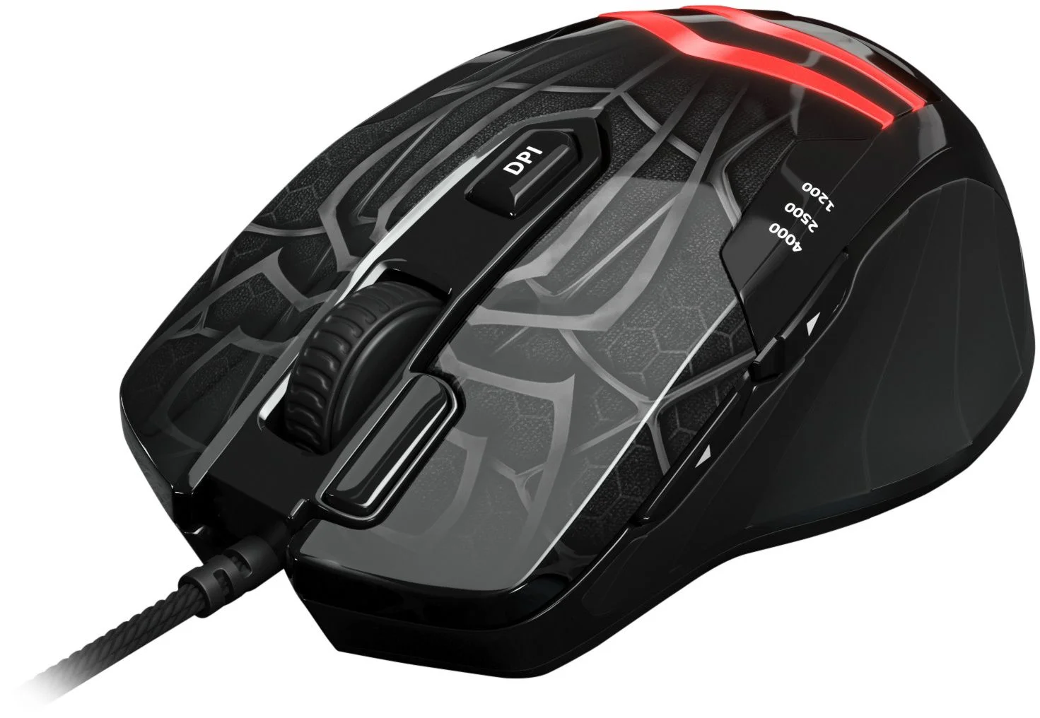 Мышь проводная GMNG XM007 черный/красный, 10000 dpi, USB, кнопки - 7