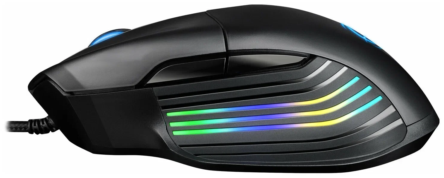 Мышь проводная Jet.A Panteon PS120 черный, 6200 dpi, USB, кнопки - 8
