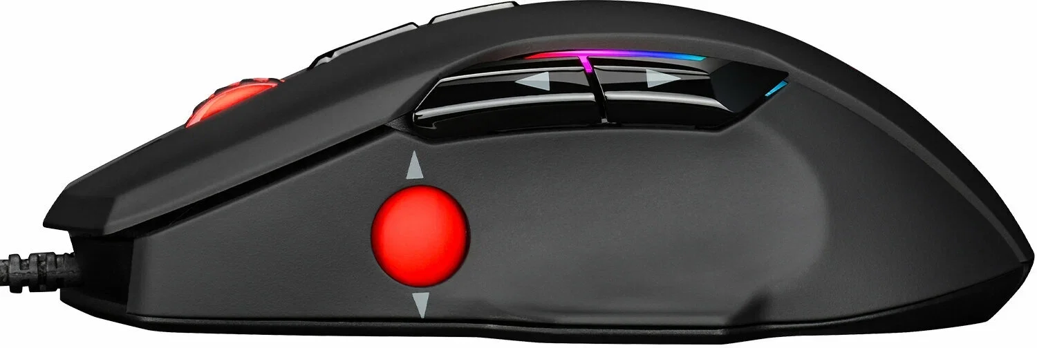 Мышь проводная Jet.A Panteon PS150 черный, 6200 dpi, USB, кнопки - 9