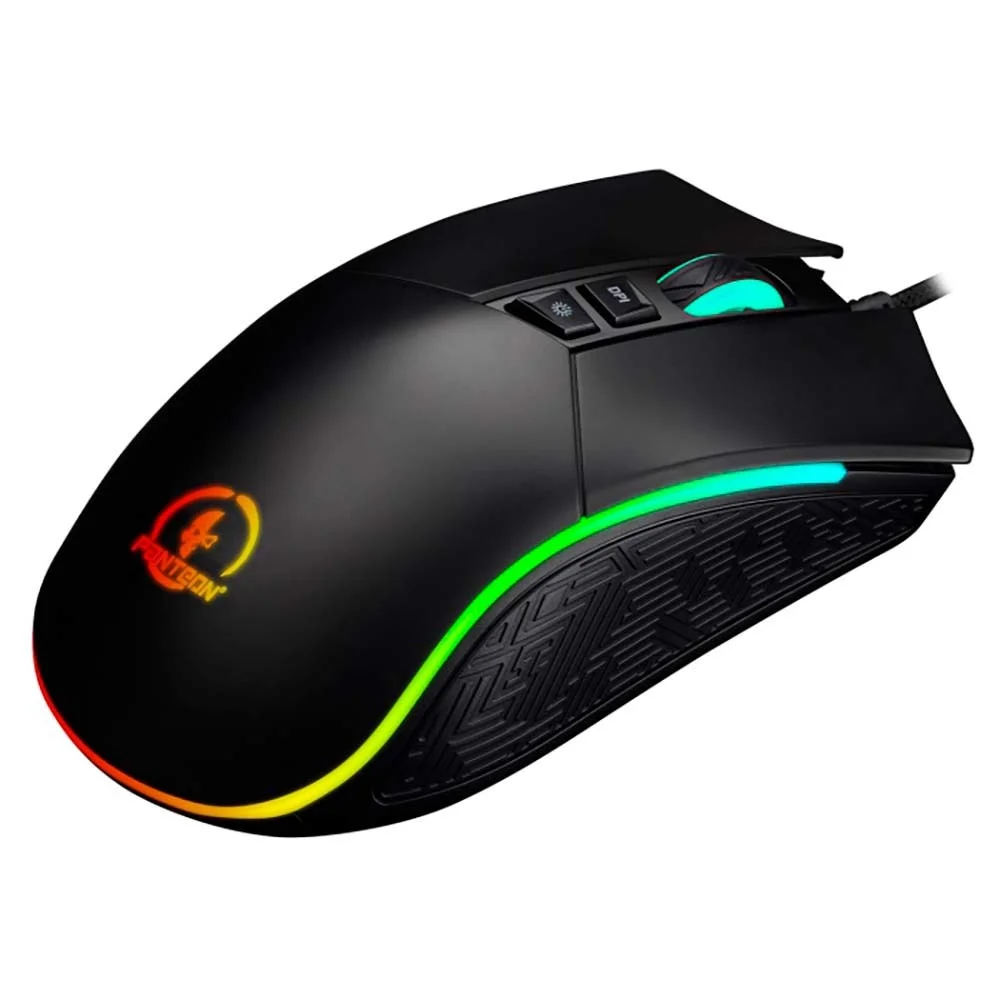 Мышь проводная Jet.A Panteon PS80 черный, 5000 dpi, USB, кнопки - 9