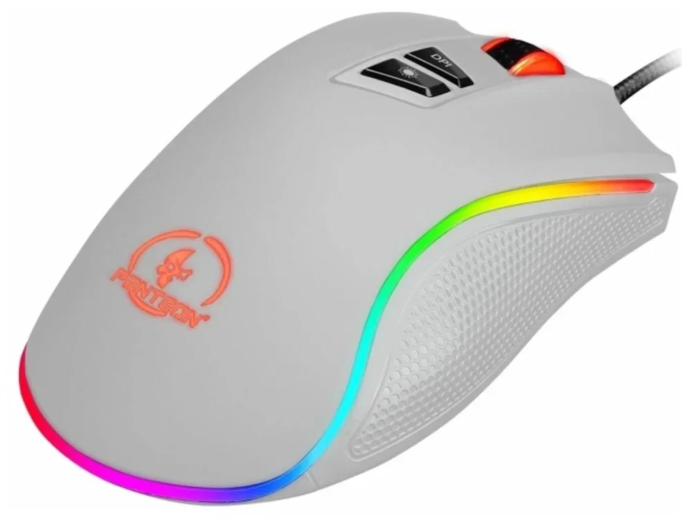 Мышь проводная Jet.A Panteon PS88 белый, 6200 dpi, USB, кнопки - 9