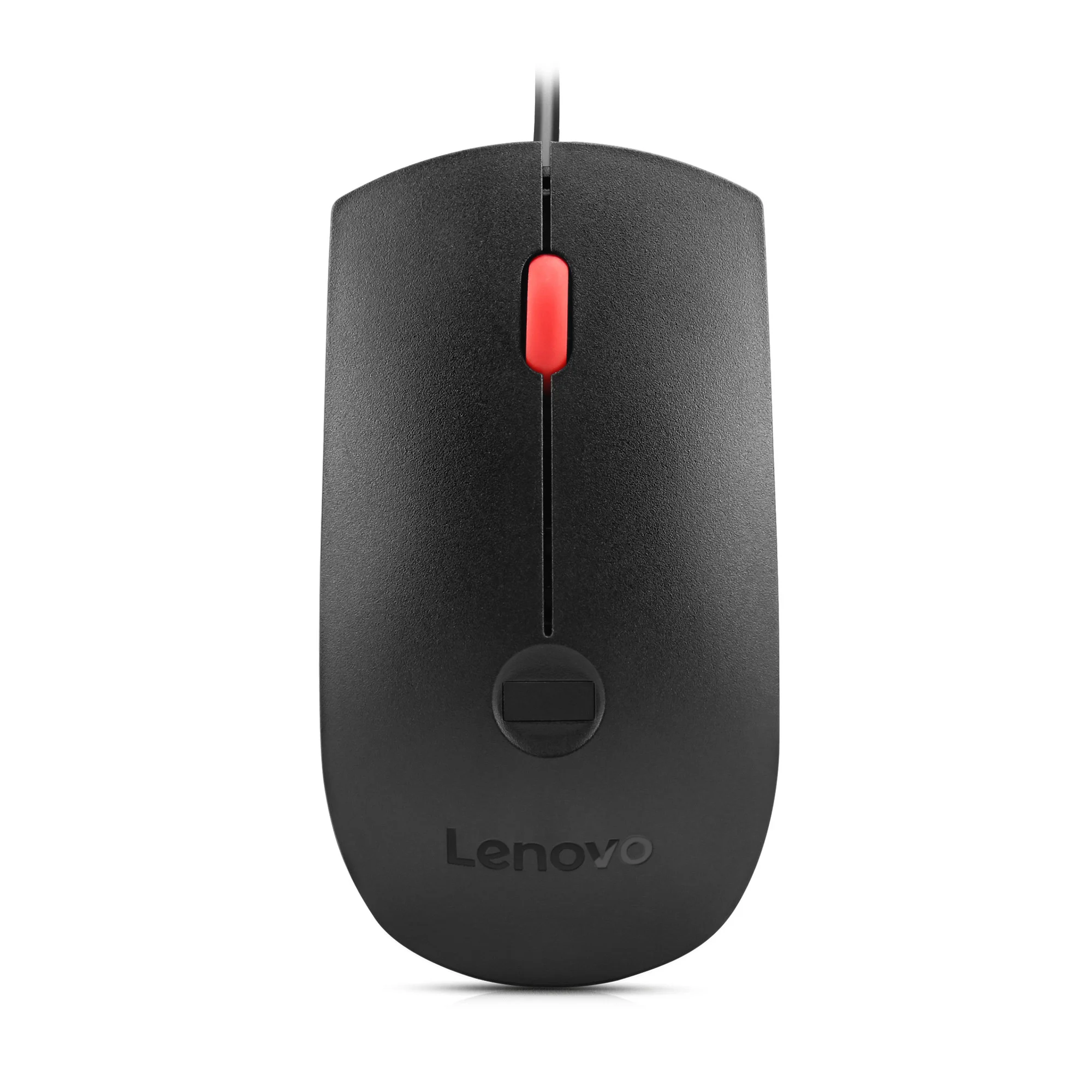 Мышь проводная Lenovo 300 черный, 1600 dpi, USB, кнопки - 3