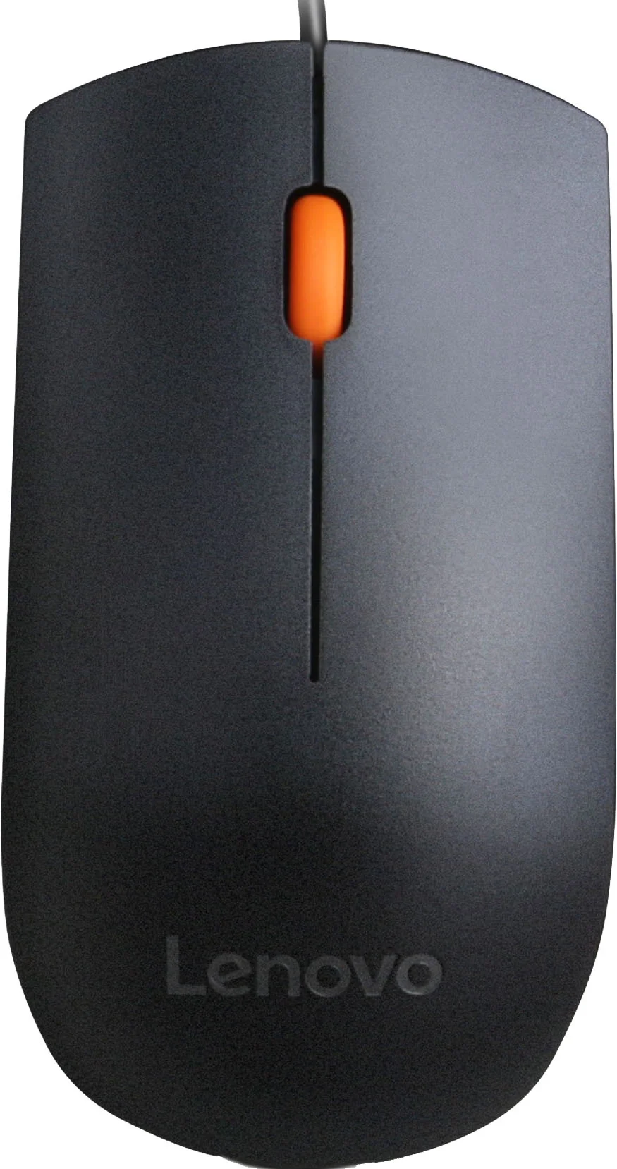 Мышь проводная Lenovo 300 черный, 1600 dpi, USB, кнопки - 3