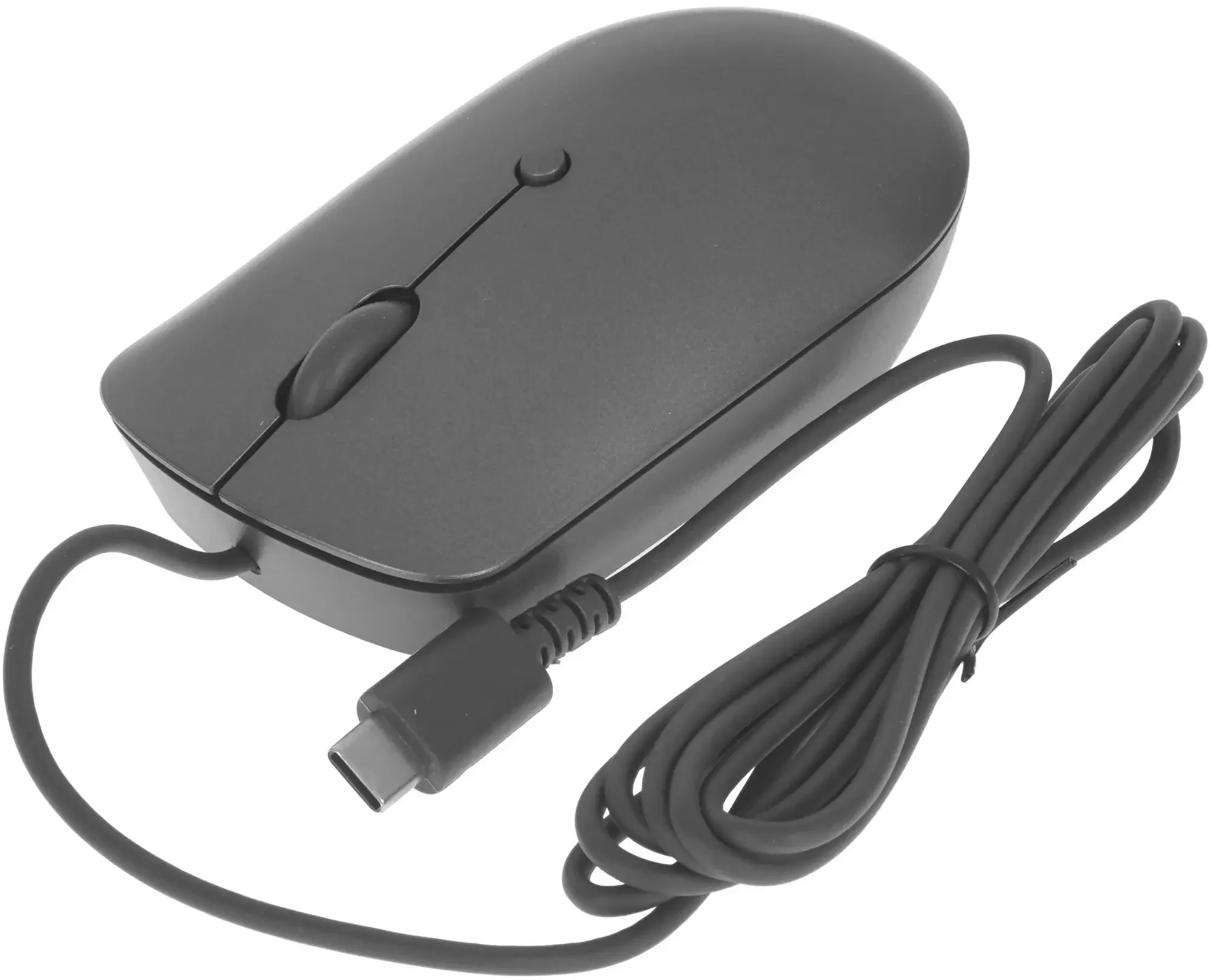 Мышь проводная Lenovo 540 темно-серый, 2400 dpi, USB-C, кнопки - 4
