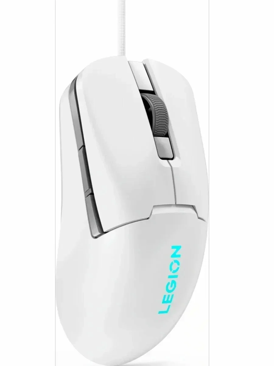 Мышь проводная Lenovo Legion M300s белый, 8000 dpi, USB, кнопки - 6