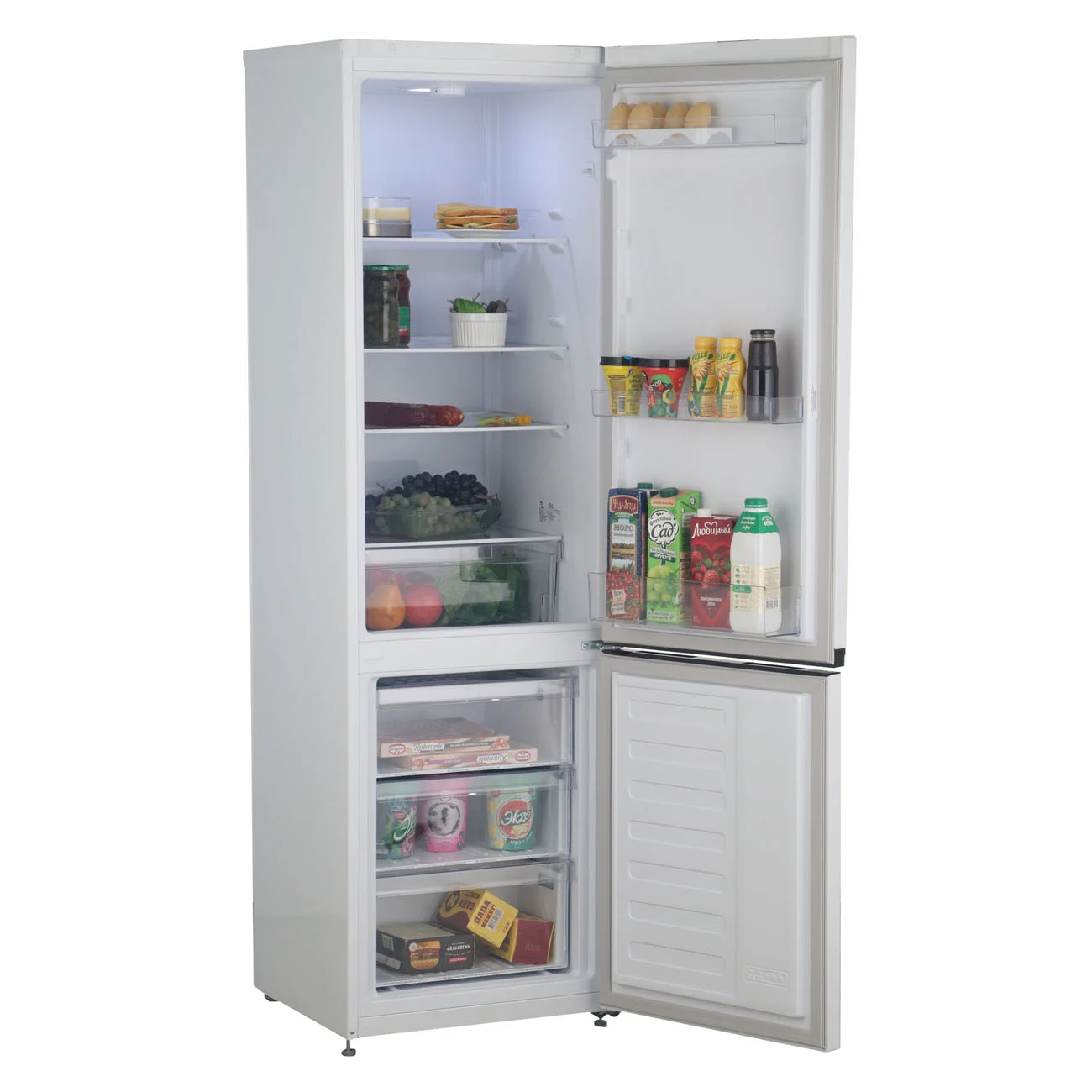 Холодильник двух кам нижн мороз Beko B1RCSK312W белый 184x54x60 капельная система 310 л. 5 кг/сут