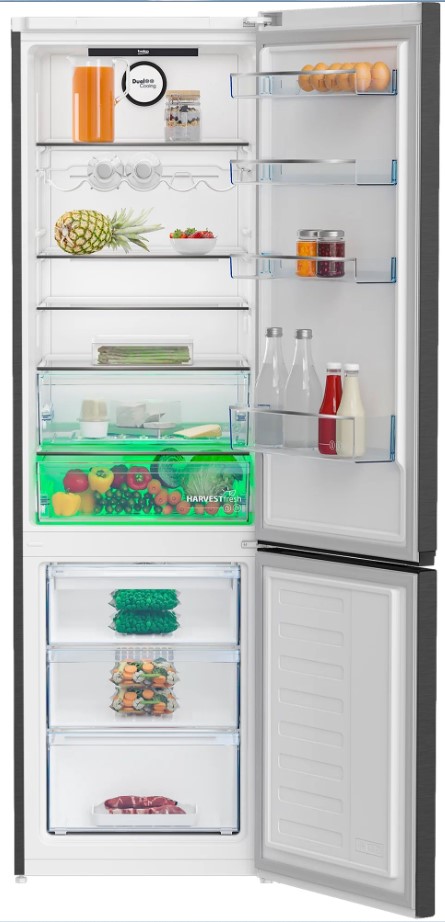 Холодильник двух кам нижн мороз Beko B3DRCNK402HXBR. антрацит 59.50х201х65 см 357 л No Frost