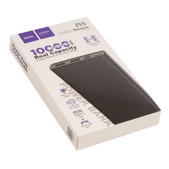Внешние аккумуляторы (Power Bank) HOCO J55 10000мА black