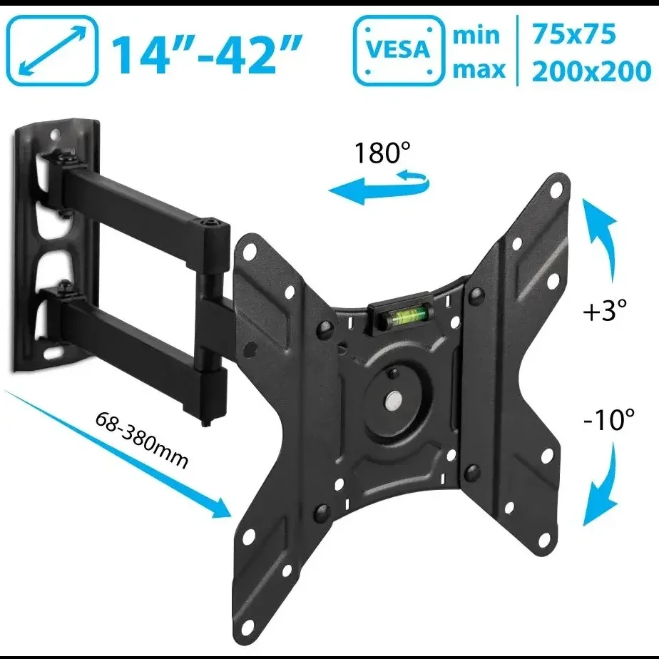 Кронштейн под LCD Arm media LCD-205 black (14"-42", 25 кг)