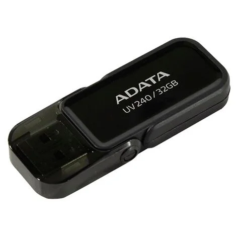 Флешка USB ADATA UV240 (AUV240-32G-RBK), 32Gb, USB 2.0, R/W 15/5, черный