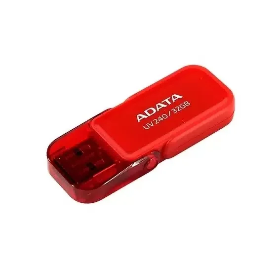 Флешка USB ADATA UV240 (AUV240-32G-RRD), 32Gb, USB 2.0, R/W 15/5, красный