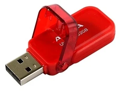 Флешка USB ADATA UV240 (AUV240-32G-RRD), 32Gb, USB 2.0, R/W 15/5, красный