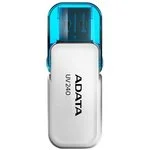 Флешка USB ADATA UV240 (AUV240-32G-RWH), 32Gb, USB 2.0, R/W 15/5, белый/синий