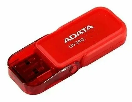 Флешка USB ADATA UV240 (AUV240-64G-RRD), 64Gb, USB 2.0, R/W 15/5, красный