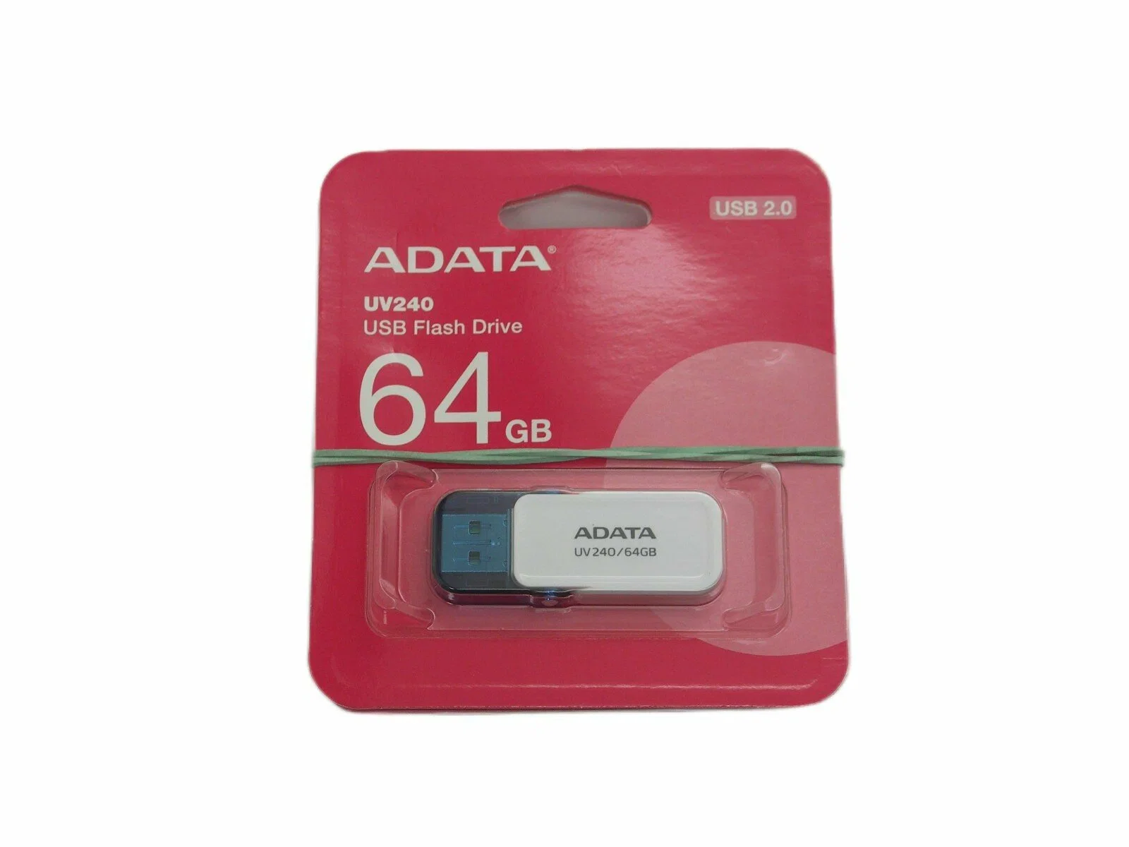 Флешка USB ADATA UV240 (AUV240-64G-RWH), 64Gb, USB 2.0, R/W 15/5, белый/синий