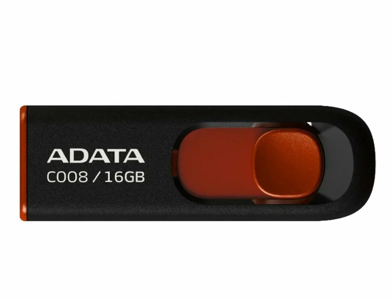 Флешка USB ADATA С008 (AC008-32G-RKD), 32Gb, USB 2.0, R/W 15/5, черный/красный