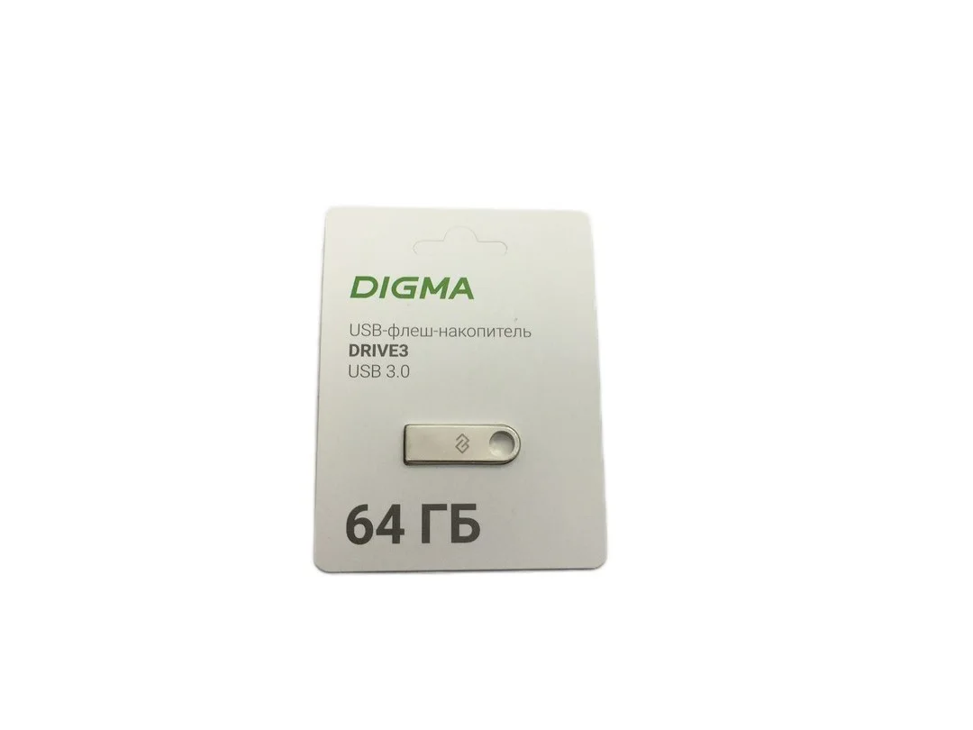 Флешка USB Digma GDRIVE3 (DGFUM064A30SR), 64Gb, USB 3.0, R/W 70/30, серебристый