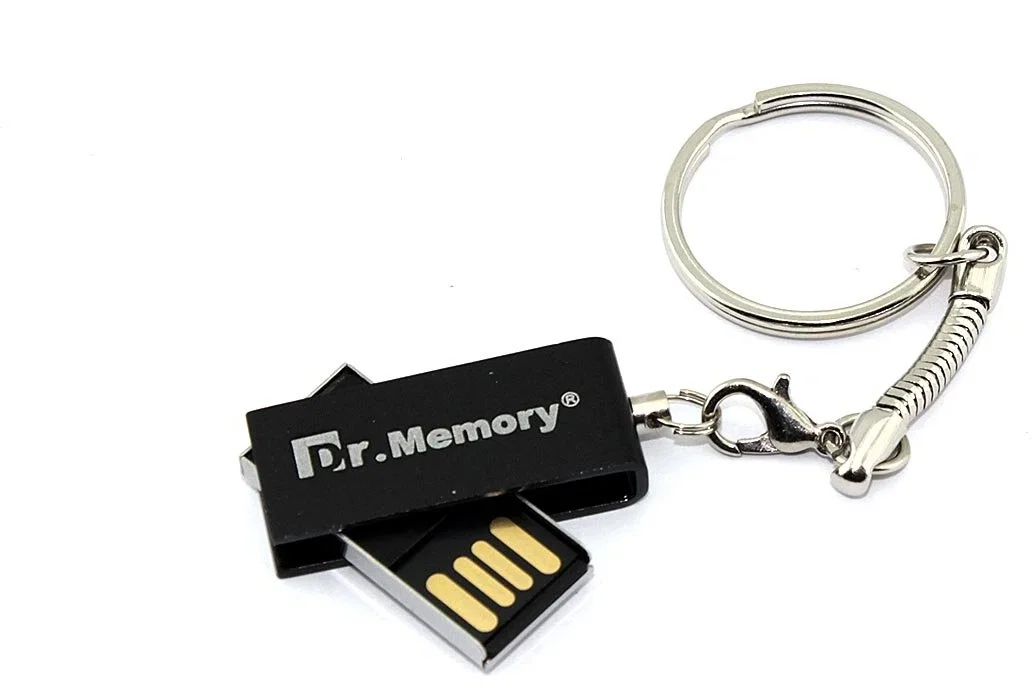 Флешка USB Dr. Memory 005, 8Gb, USB 3.0, R/W 25/15, серебристый/черный