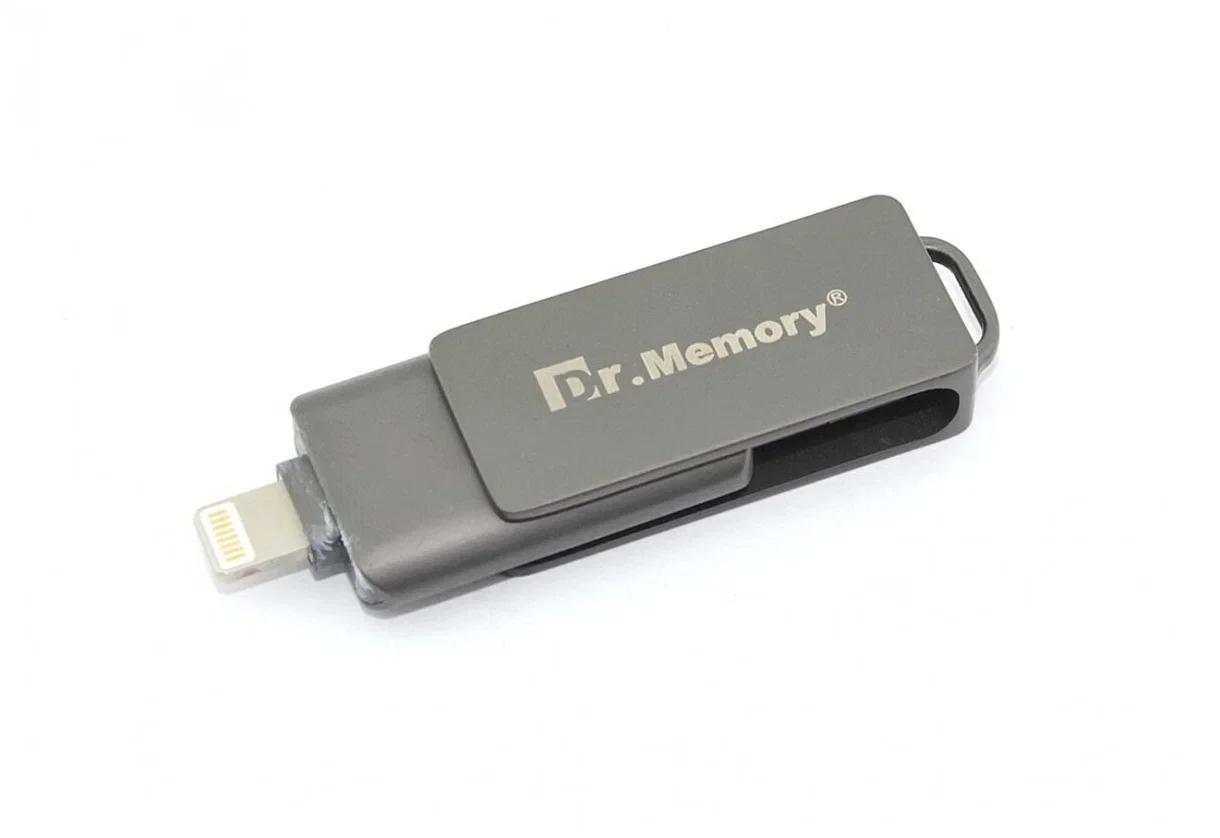 Флешка USB Dr. Memory 051, 8Gb, USB 3.0/USB Type-C, R/W 120/70, серый