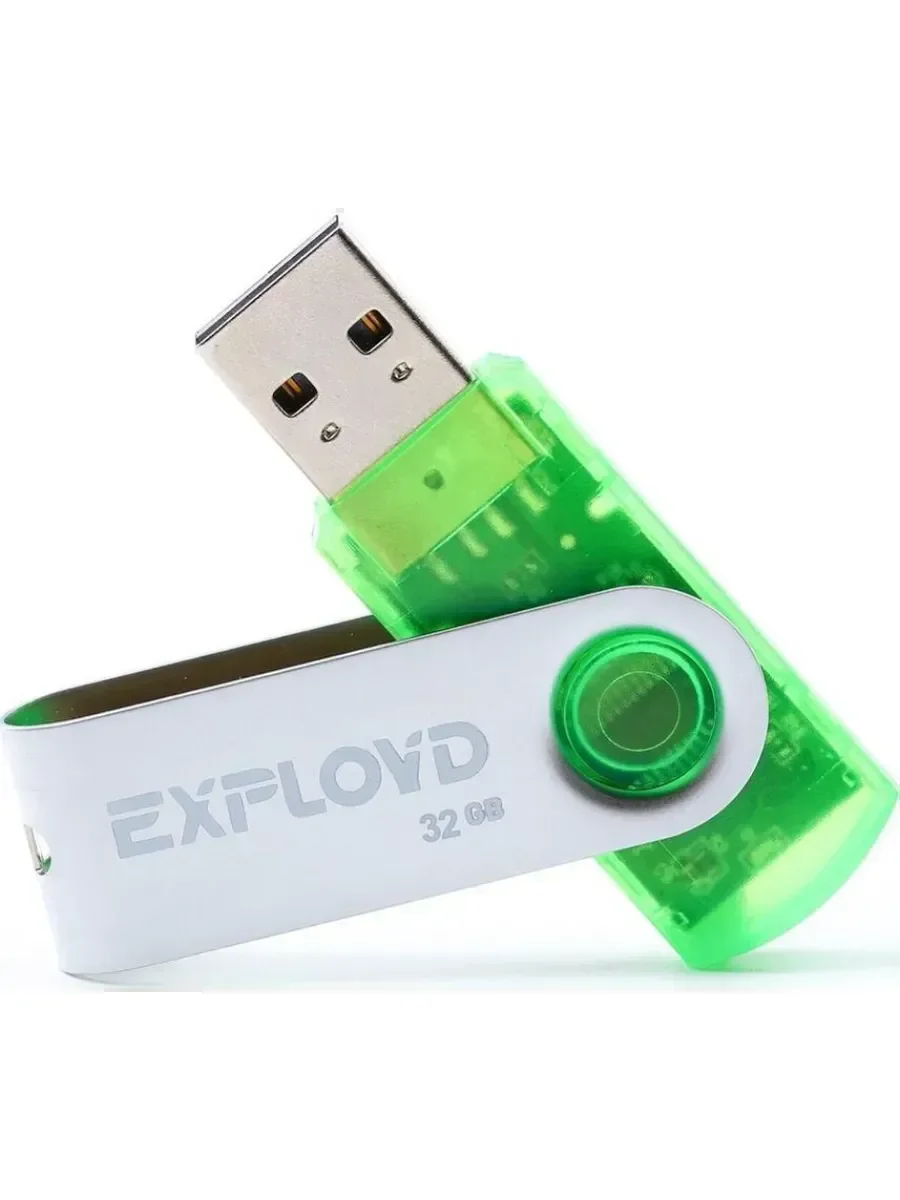 Флешка USB Exployd 530 Green (EX032Gb530-G), 32Gb, USB 2.0, R/W 20/10, зеленый