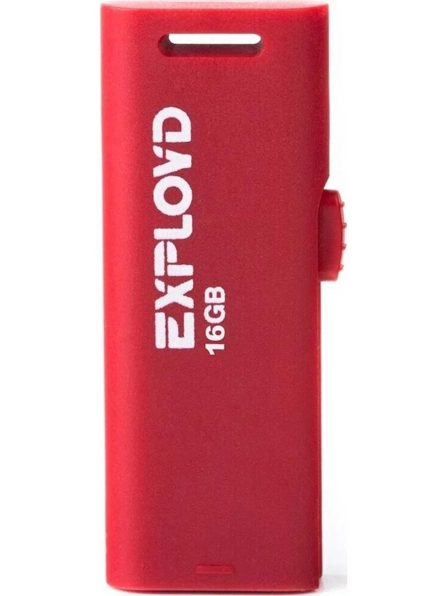 Флешка USB Exployd 580 Red (EX-64Gb-580-Red), 64Gb, USB 2.0, R/W 15/8, красный