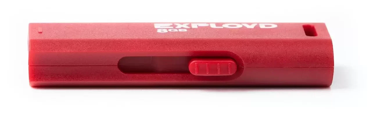 Флешка USB Exployd 580 Red (EX-64Gb-580-Red), 64Gb, USB 2.0, R/W 15/8, красный