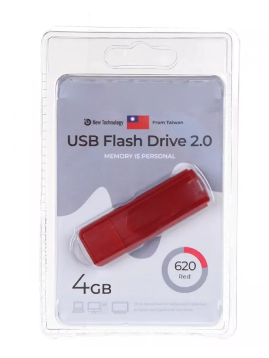 Флешка USB Exployd 620 Red (EX-32Gb-620-Red), 32Gb, USB 2.0, R/W 15/8, красный