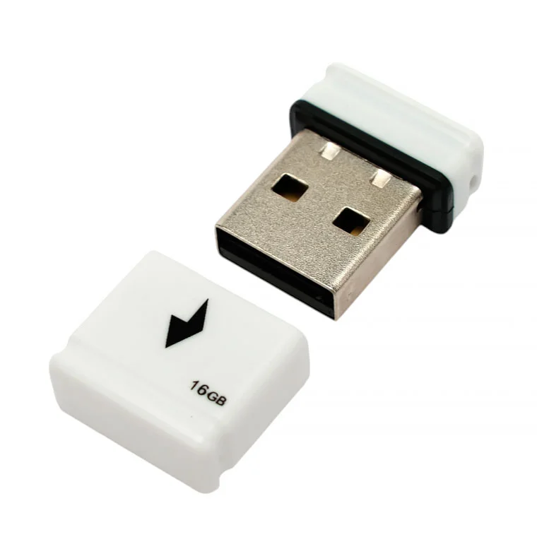 Флешка USB Gembird GFL-2.0-32mini, 32Gb, USB 2.0, R/W 30/15, белый