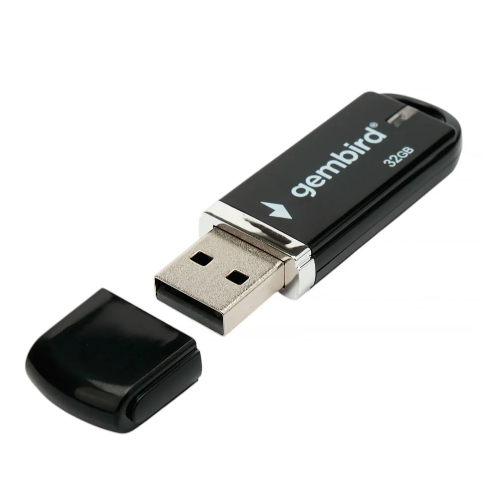 Флешка USB Gembird GFL-2.0-32mini, 32Gb, USB 2.0, R/W 30/15, белый