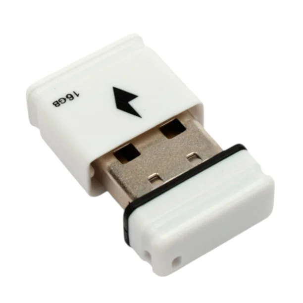 Флешка USB Gembird GFL-2.0-64mini, 64Gb, USB 2.0, R/W 30/15, белый