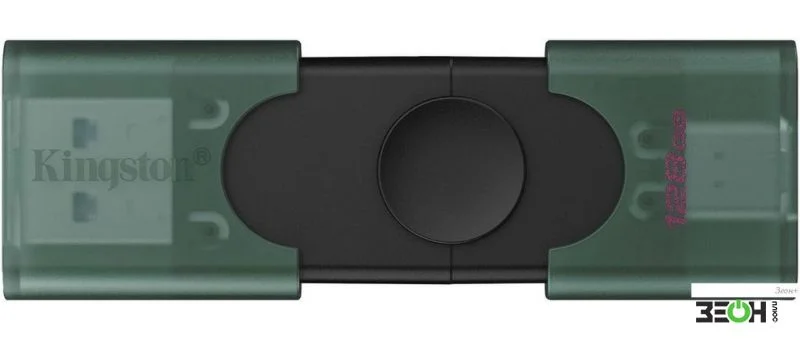 Флешка USB Kingston 128Gb DataTraveler DTDEG2/128Gb, USB3.2, Type-C, зеленая