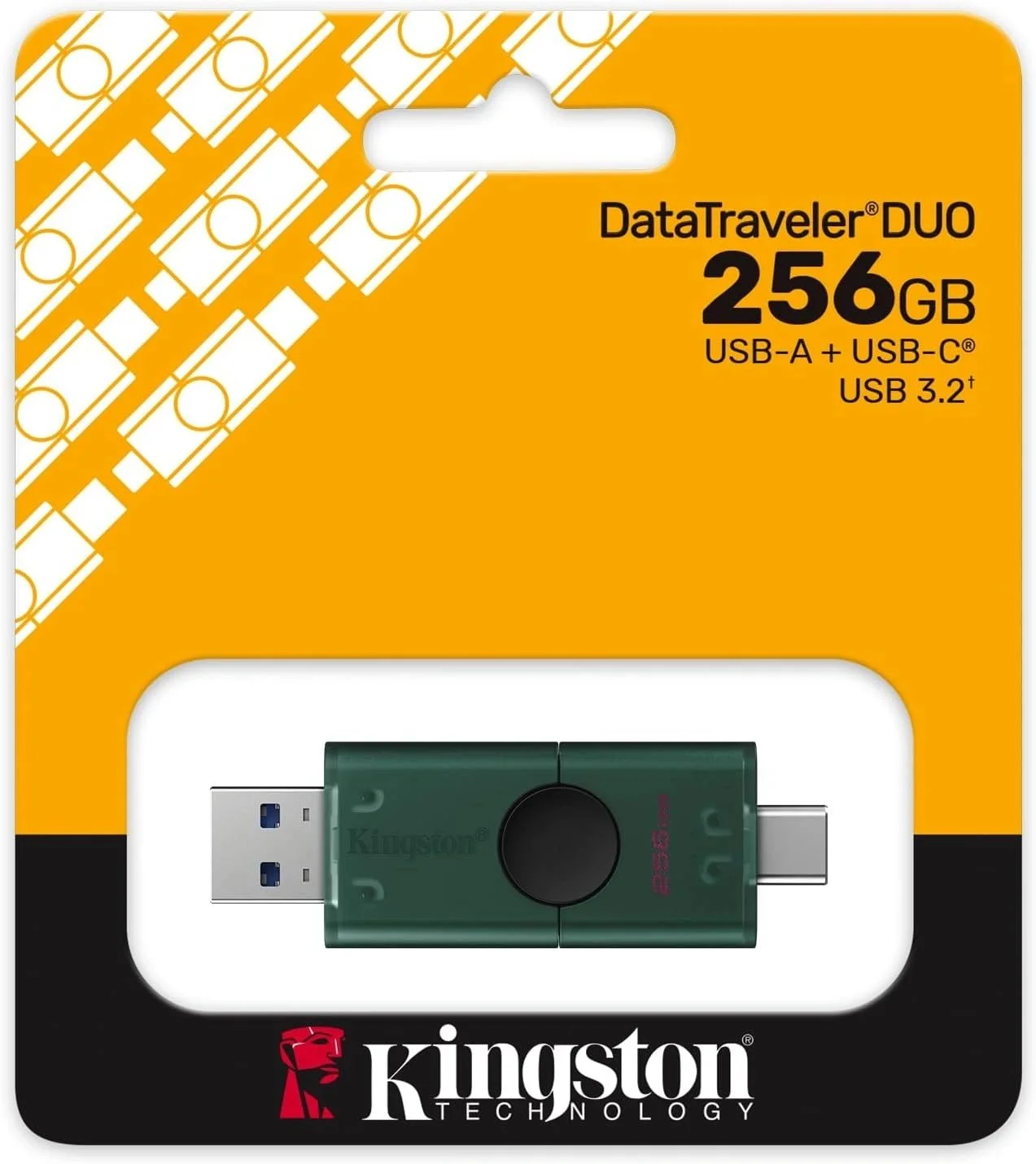 Флешка USB Kingston 128Gb DataTraveler DTDEG2/128Gb, USB3.2, Type-C, зеленая