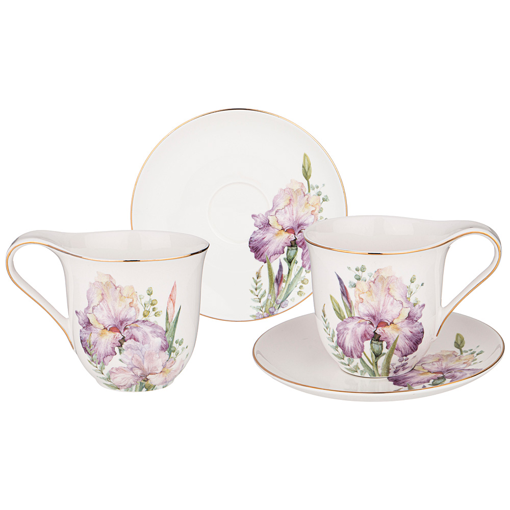 ARTI-M НАБОР ЧАЙНЫЙ LEFARD "IRISES" НА 2 ПЕР. 4 ПР. 275 МЛ (КОР.=24НАБ,)