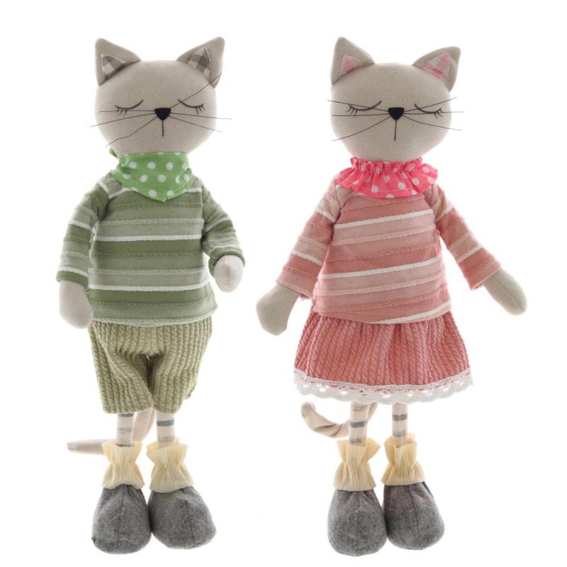 РЕМЕКО Игрушка набивная "Кот", L18 W14 H38 см, 2в.