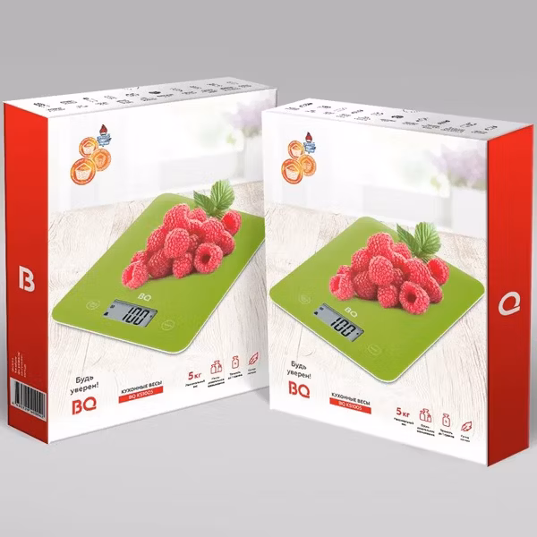 Весы кухонные, электр. BQ-KS1005 Зеленый макс 5 кг, шаг 1 гр
