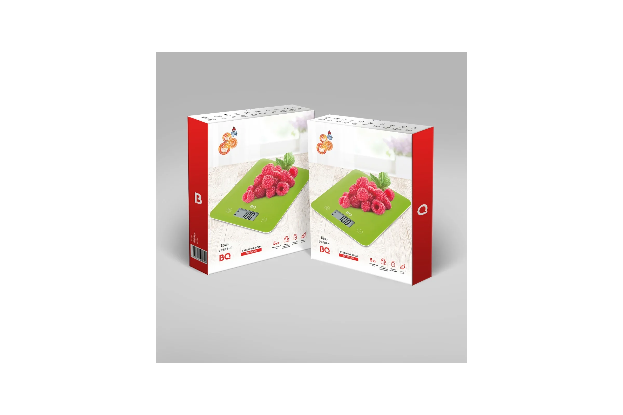 Весы кухонные, электр. BQ-KS1005 Зеленый макс 5 кг, шаг 1 гр