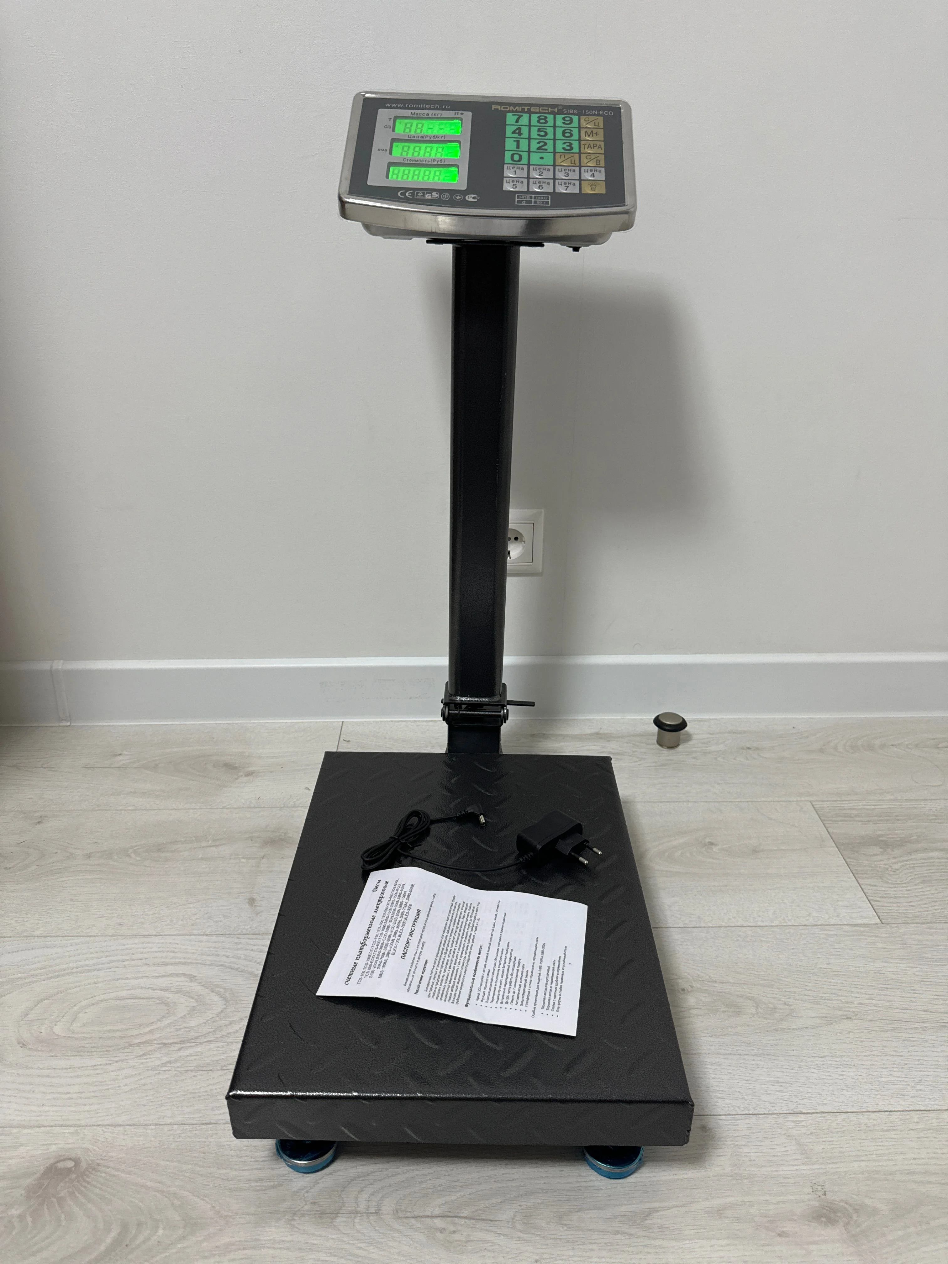 Весы счетные платформенные электронные ROMITECH SIBS-150N-ECO c наклоном 150кг