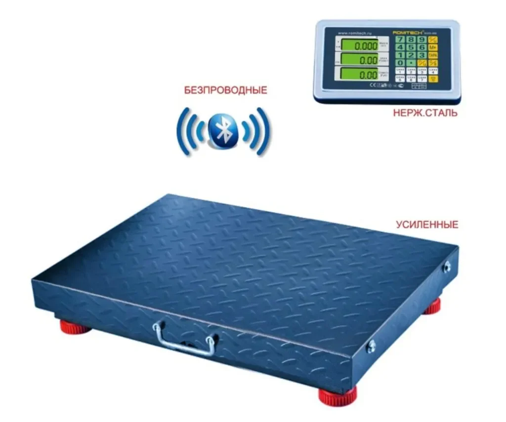 Весы торговые беспроводные ROMITECH  BLES-800 счетные платформенные электронные 800кг