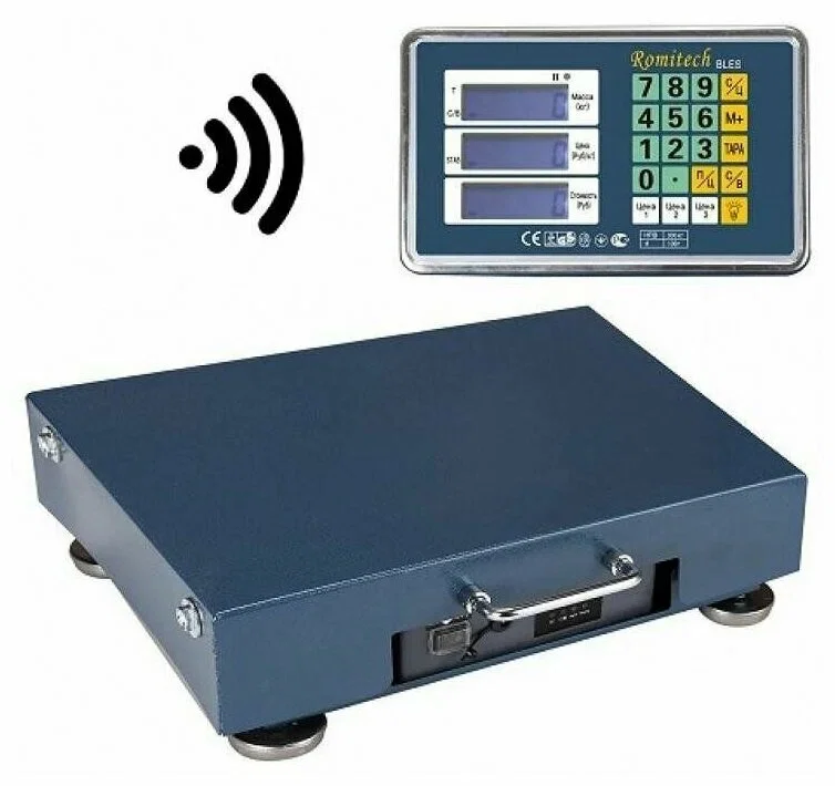 Весы торговые беспроводные счетные платформенные электронные 600кг ROMITECH  BLES-600