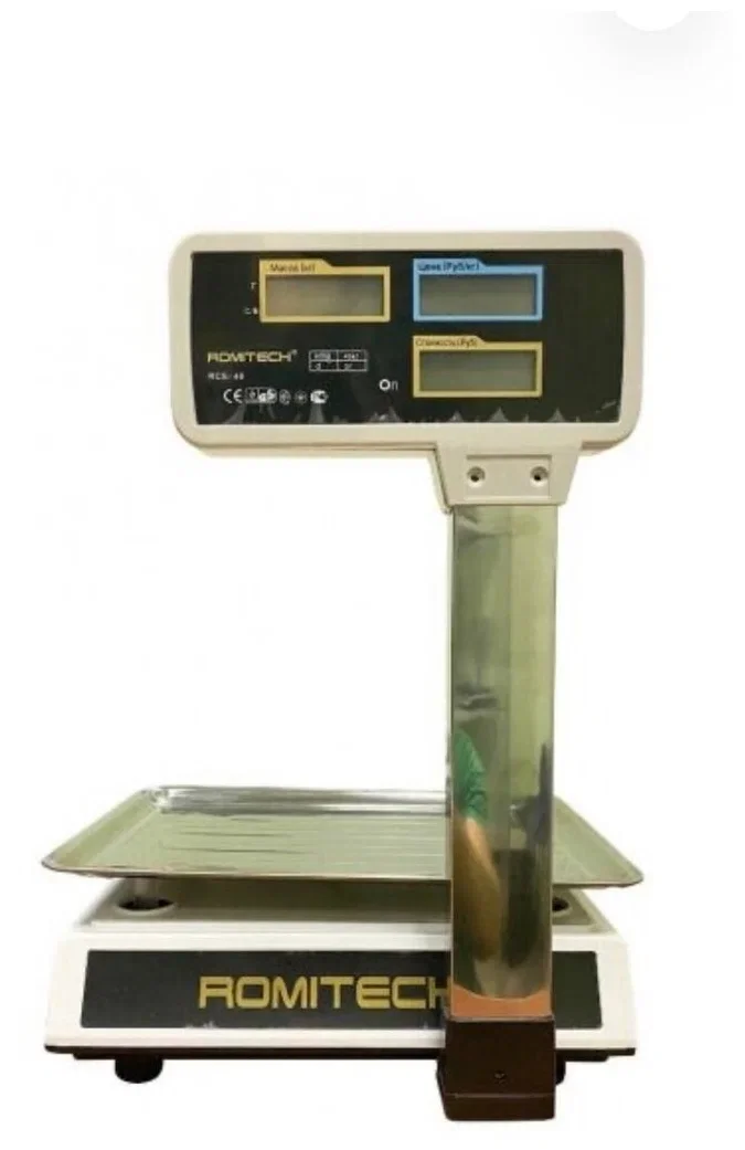 Весы торговые электронные ROMITECH  RCS-40 счетные с вертикальной стойкой 40кг