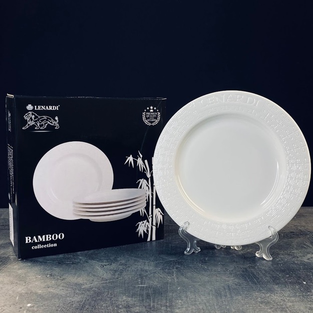Набор из 6 тарелок 25,5см BAMBOO в под.уп.(х6)Фарфор