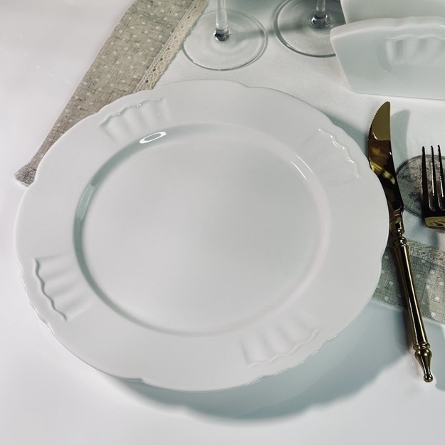 Набор из 6 тарелок 25см RESTO в под.уп.(х6)Фарфор