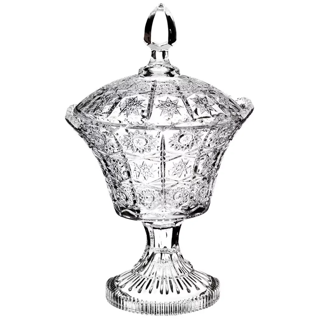 КОНФЕТНИЦА НА НОЖКЕ "MUZA CRYSTAL" 12*12*20 СМ. (КОР=24ШТ.)
