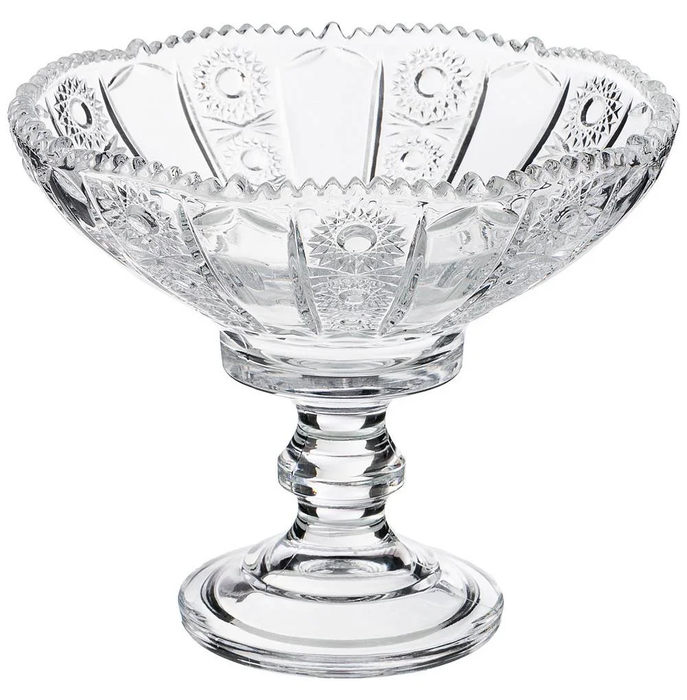 КОНФЕТНИЦА НА НОЖКЕ "MUZA CRYSTAL" 12*12*20 СМ. (КОР=24ШТ.)