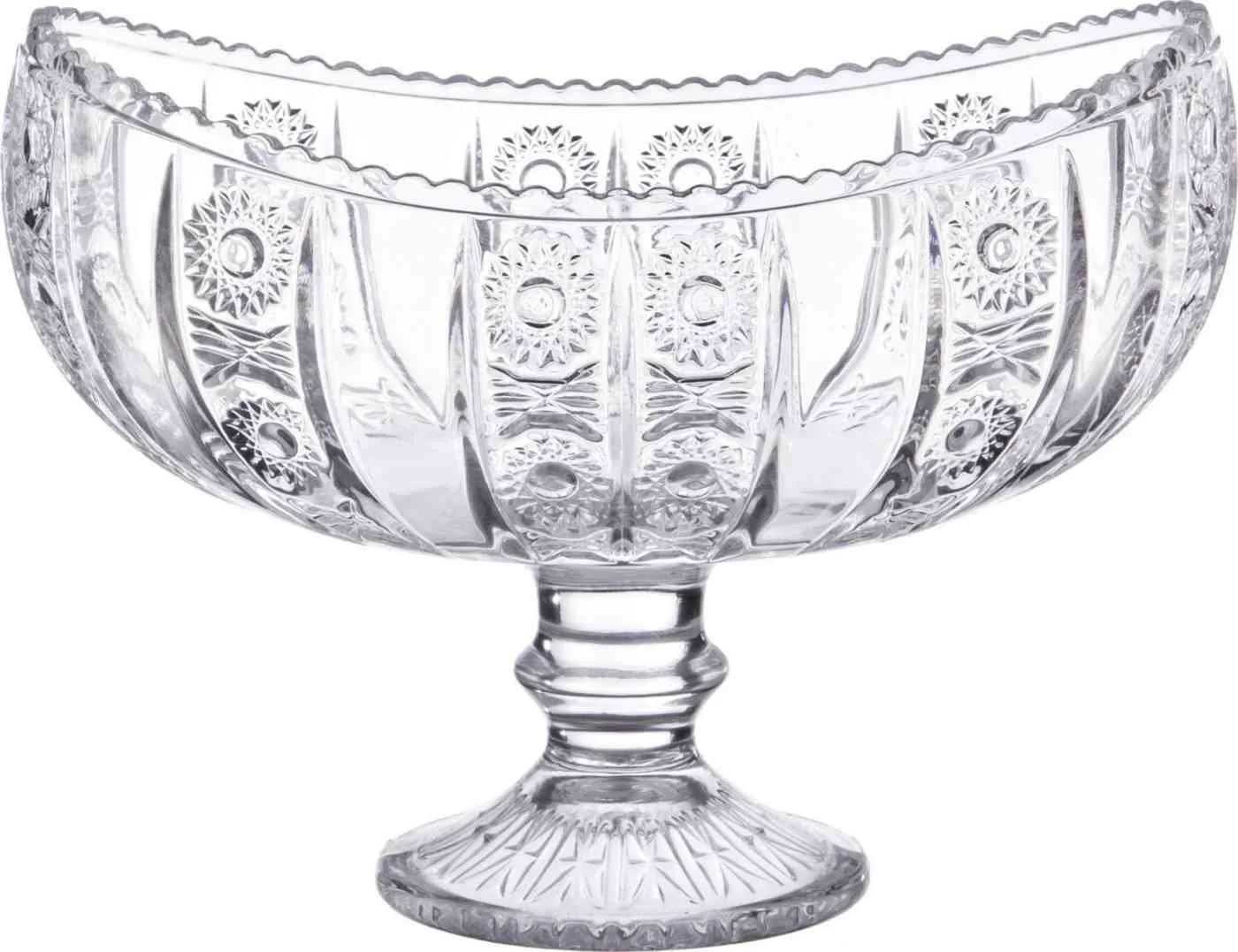 КОНФЕТНИЦА НА НОЖКЕ "MUZA CRYSTAL" 18*18*9,5 СМ. (КОР=12ШТ.)