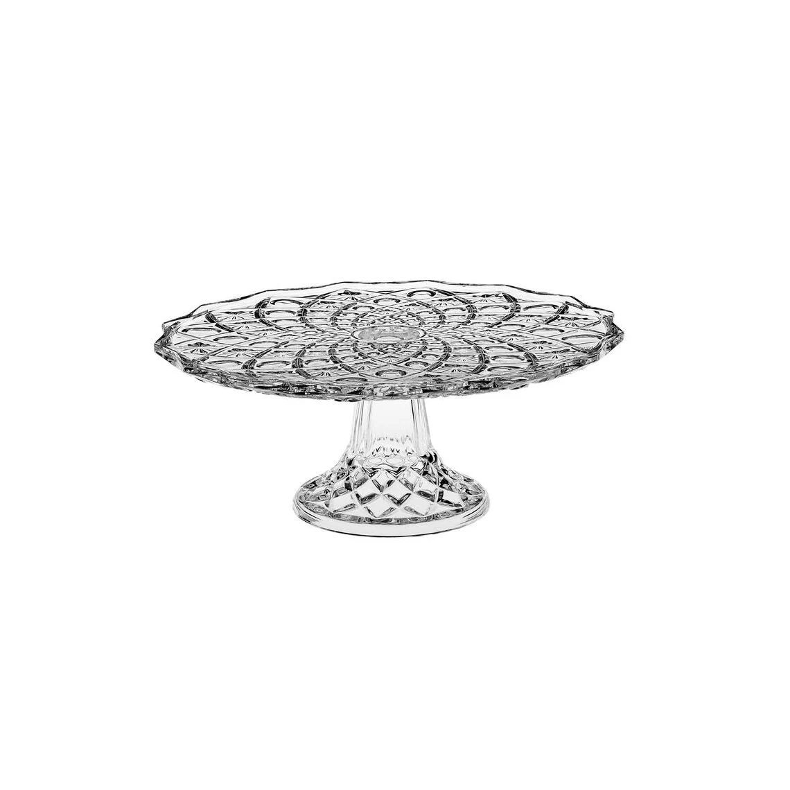 ТОРТОВНИЦА НА НОЖКЕ "MUZA CRYSTAL" ДИАМЕТР=30 СМ. ВЫСОТА=15 СМ. (КОР=4ШТ.)