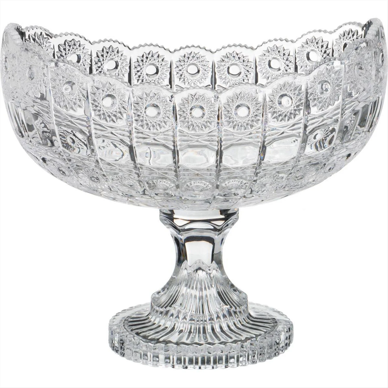 ФРУКТОВНИЦА 2-Х ЯРУСНАЯ "MUZA CRYSTAL" ДИАМЕТР=18/30 СМ. ВЫСОТА=28,5 СМ. (КОР=6ШТ.)